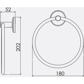 Resim Serel Banyo Bianca Yuvarlak Havluluk 140102007 E.C.A Krom 