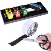 Resim 2 adet Gitar Pedal Panosu Montaj Bandı, Elektrik Gitar Efekt Pedalı için Güçlü Yapışkanlı Polyester Elyaf Şeritler, 5cm x 100cm Siyah Pedal Panosu Bağlantı Aksesuarları 