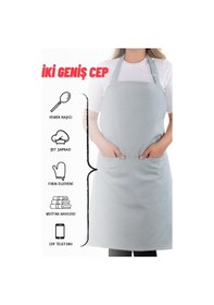 Resim Sevilya Simple Ayar Askılı Mutfak Önlüğü Turkuaz 