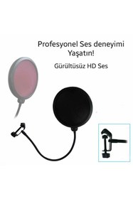 Resim BlauMarkt Ally Çift Katman Stüdyo İçin Mikrofon Pop Filtre Youtuber-(5775) - blaumarkt9086-2064 