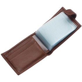 Resim Westpolo Hakiki Deri Bol Şeffaf Kart Bölmeli Patlı Unisex Kartlık - Taba Taba 