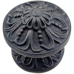 Resim Büro Ev Dekoru İçin 8x8cm Retro Pirinç Çiçekli Kapı Tokmağı 