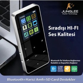 Resim SIGHTZER Bluetooth Lu Mp3-mp4 Çalar Ses Kayıt Fm Radyolu Şarjlı Mp4 Player Dahili Hoparlör 8gb Hafızalı 