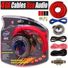 Resim Xuweiwei 4 Gauge 8 Parça Amp Kablolama Seti Araç Ses Sistemi Rca Kablosu Amplifikatör Kurulum Kiti 