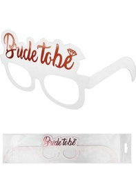 Resim 8 Adet Bride Konsepti Gözlük Rose Gold Bride To Be Yazılı Beyaz Bekarlığa Veda Partisi Gözlüğü 