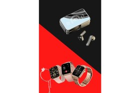 Resim Butik Bileklikli Amoled Ekran Akıllı Saat ve Dijital Göstergeli Kablosuz Bluetooth Kulaklık Anc/ Enc 