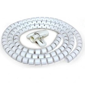Resim Spiral Kablo Toplayıcı Kablo Düzenleyici Çapı 20MM Beyaz 1.5m 