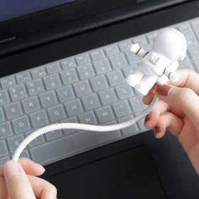 Resim USB Astronot Gece Lambası, Masa Lambası, Kitap Okuma Lambası Işığı 