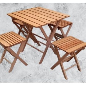 Resim Bengi Ticaret Piknik Seti Katlanabilir 90392 Kayın Ağacı Az Yer İşgal Eder Çok İş El Yapım Ceviz 