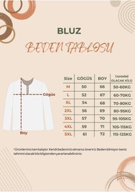 Resim Kadın Yeşil Kare Desenli Taşlı İşlemeli Yırtmaçlı Likralı Viskon Anne Penye Bluz 