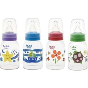 Resim Wee 877 Silikon Kls. Kiraz Uçlu Cam Biberon 125 ML 