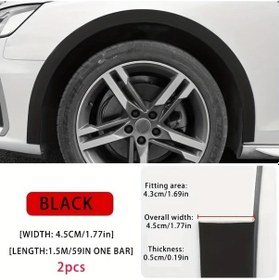 Resim Globalbloom Gm Oto Tekerlek Kaş Koruması 4.5cm 2 Adet Takım Çizik Önleyici Kalın Yapışkanlı 