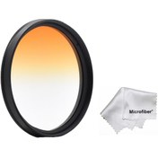 Resim 58Mm Lensler için Gradual Degrade Kademeli Turuncu Orange Filtre 