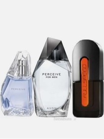Resim Avon Perceive 100ml Erkek Parfüm , Perceive EDP 50 ml Kadın Parfüm ve Fullspeed Erkek EDT 75 ml 3 lü Set 