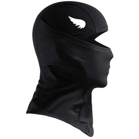 Resim Flex Reflektörlü Melek Kanatlı Siyah Kar Maskesi Balaklava Motor Bisiklet Drill Maske Boyunluk 