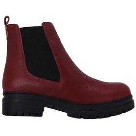 Resim Hobby 26606 Hakiki Deri Kadın Postal Bot Kırmızı 