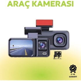 Resim shopwave 1080p Ön, 720p Arka ve İç Kamera ile %100 Kapsama – Gece Görüşlü Araç Kamerası 