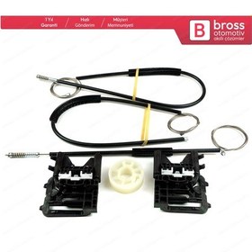 Resim Audi A3 S3 MK3 8V 2012-2021 4/5 Kapı İçin Ön Sağ Cam Kriko Seti 