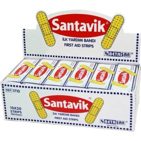 Resim Vanch SANTAVİK 10 x 30 YARA BANTI = 1 KUTU İÇİNDE 300 ADET YARA BANDI VARDIR (5264) 