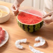 Resim 100 Adet BPA-Free Çeşitli Boyutlu Plastik Gıda Kapağı - Şarj Edilmemiş Mühürleme Seti Meyve, Yemek, Artıklar için - Dayanıklı, Şeffaf, Sızdırmaz Tazelik Paketleri için Mutfak & Yemek Odası 