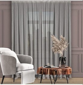 Resim Ekru Keten Tül Perde Yüksek Kalite Pilesiz Extraforlu Düz Dikim-ekru Ekru 