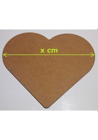 Resim 10 Cm Kalp 3 Mm Ham Mdf 10'lu Paket Bardak Altlığı 