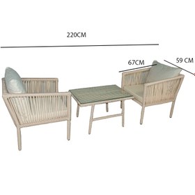 Resim Berlin Bistro Oturma Takımı - Kum 