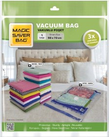 Resim Magic Saver Bag L Vakumlu Poşet 50X70 CM Krem 