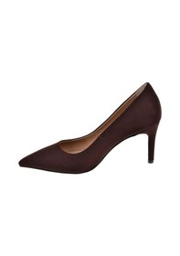 Resim Pullman 8 Cm İnce Topuk Kadın Stiletto Pl-89gv Kahve Saten 