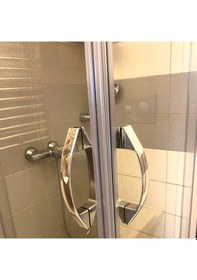 Resim Duşakabin Cam Kapı Kulp 14cm 15cm İle 16cm Arası Deliklere Uyumlu 