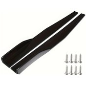 Resim Topnotch Evrensel 2'li Side Etekler Siyah Anti Çarpışma Parlak Screw Fixed 