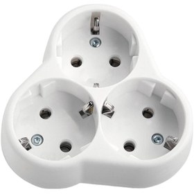 Resim NZB Golyat 3'lü Grup Priz Fiş Priz Topraklı Çoklu Çoğaltıcı Kablosuz Üçgen 