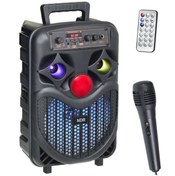 Resim Tastech MİKROFONLU BLUETOOTH SPEAKER LED IŞIKLI KARAOKE HOPARLÖR SD KART USB AUX BÜYÜK BOY HOPARLÖR 