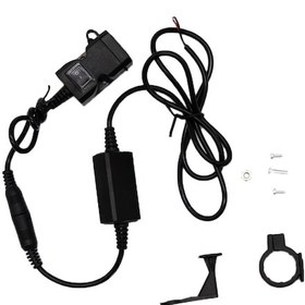 Resim Suntek Motosiklet Gidonu 5v 3.1a Çift Usb Telefon Şarj Soket 