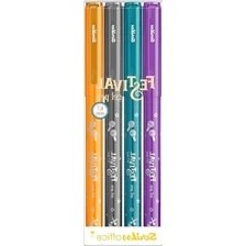 Resim Aesco 4'lü Blister Vivid Renkli Jel Kalem, 0.7 mm 