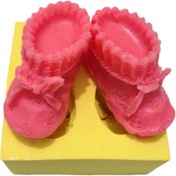 Resim Partivitrini Bebek Patiği Şeklinde Silikon Pasta ve Seker Hamuru Kalibi 5x2,5x2,5 cm 