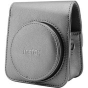Resim Instax SQ 6 Graphite Gri Deri Çanta-FOTSIBP033 