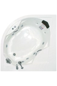 Resim Waterway Hollywood Jakuzi 140x140 H:55 Bonus Hidromasaj Sistemli Küvet 