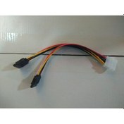 Resim Sata To Dişi Molex Çevirici Kablo 4 Pin Power 