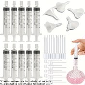 Resim 20 adet Parfüm Dolum Seti: Plastik Huni, Pipetler, Damlatıcılar ve Şırıngalar - Seyahat ve Kendin Yap Kozmetikler için Mükemmel 