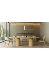 Resim Majestica İtalyan Still Ahşap Yemek Masası 90x200 Naturel 