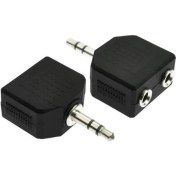 Resim 3.5mm Jak Çoklayıcı 2x 3.5 mm Stereo Dönüştürücü 1 Erkek 2 Dişi 3.5mm Çoğaltıcı Jak 