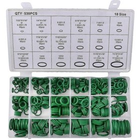 Resim 530 Adet Araba R134a Araba O-ring Tamiri Otomotiv Klima Tamiri Kauçuk Sızdırmazlık Maddesi Kutusu Seti 