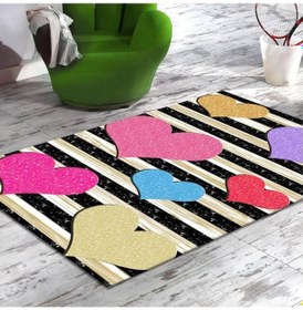 Resim Halıportalı 3 Boyutlu Pvc Taban Kalpli Çocuk Odası Halısı I-B-466 