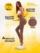 Resim Glam Woman Spor Kabartmalı Tayt 197783848 Çikolata 