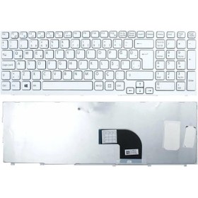 Resim Sony Uyumlu Vaio Sve151G13M, Sve151G17M Notebook Klavyesi (Beyaz Tr) - 541190294 