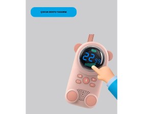 Resim Sayarmarkt Çocuk ve Bebek Telsizi - 22 Kanal, Vox Modu, USB Şarjlı, Renkli Ekran 