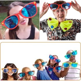 Resim Büyük Parti Gözlüğü Rengarenk 12 Adet 27X9 cm (4887) 