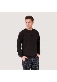 Resim Siyah Fila Erkek Bisiklet Yaka Sweatshirt Deva Fam0570 Siyah 