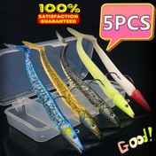 Resim 5 Adet Yumuşak Balık Yemi Klips Başlıkları, Tuzlu ve Tatlı Su Minnow Yemi T Kuyruk Klips Başlıkları, Balıkçılık Yemi Yüzme Shad Yemi, Bass Balıkçılığı İçin Yem 